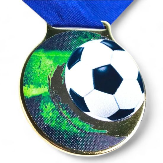 Vulcan Football Gold Texture Print Medal