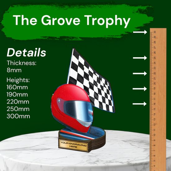 Grove Motor Racing Real Wood Trophy