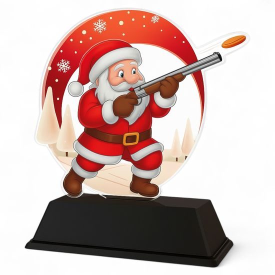 Santa Clay Pigeon Shooting Christmas Trophy