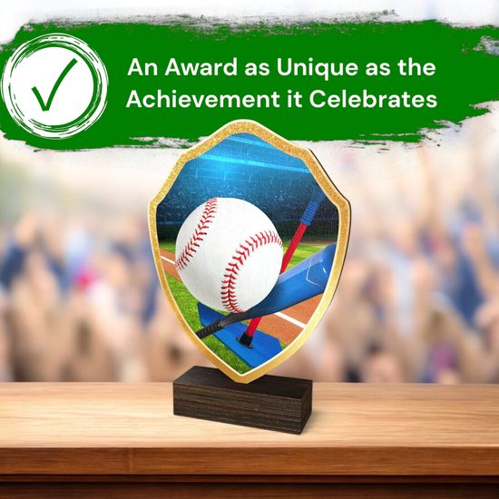 Arden Tee-ball Real Wood Shield Trophy