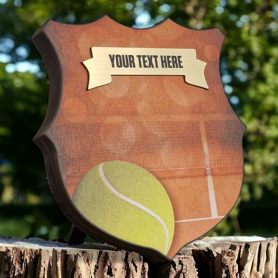 Heraldic Birchwood Tennis Shield