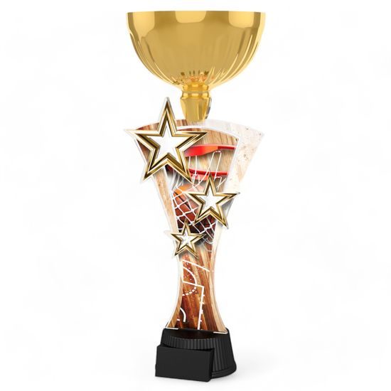 Triple Star Basketball Gold Trophy Cup