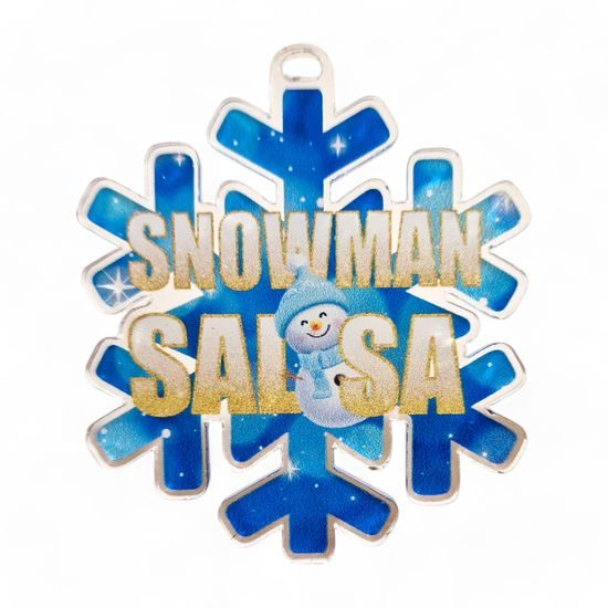 Snowman Salsa Snowflake Medal