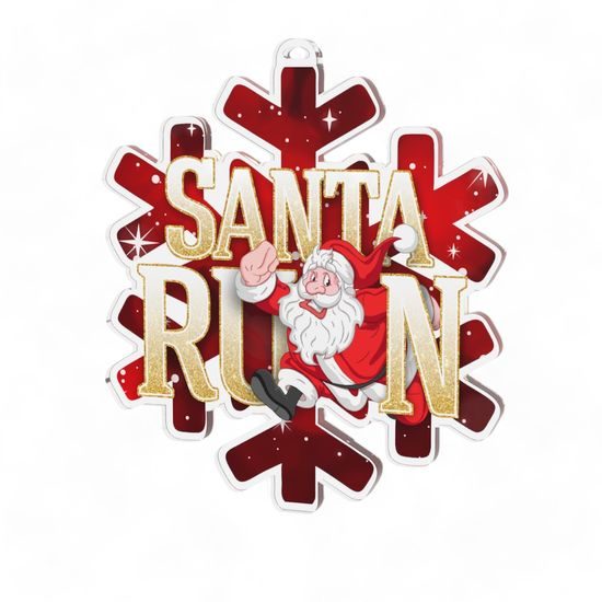 Christmas Santa Run Snowflake Medal