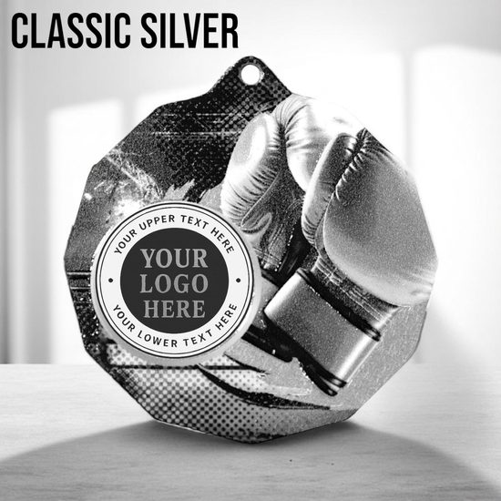 Dodeca Boxing Stainless Steel Logo Insert Medal