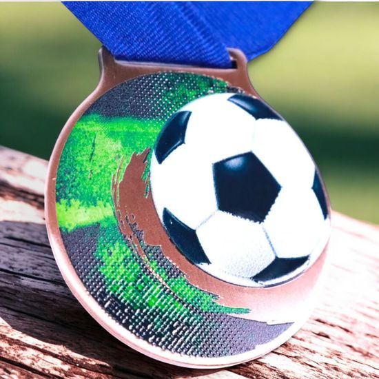 Vulcan Football Bronze Texture Print Medal