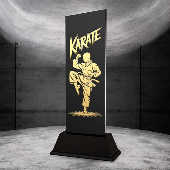 Shadowline Karate Male Trophy – Stainless Steel Award