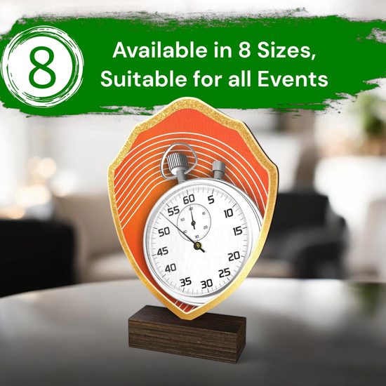 Arden Running Real Wood Shield Trophy