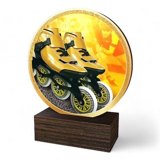 Holt Colour Inline Skating Real Wood Trophy
