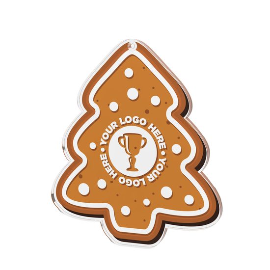 Christmas Gingerbread Tree Custom Made Printed Medal