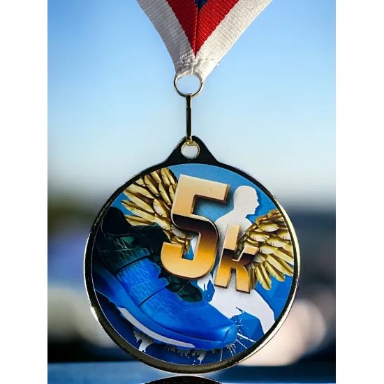 Hercules Texture Print 5k Running Medal