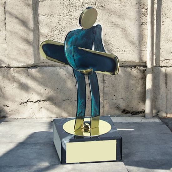 Toledo Snowboarding Handmade Metal Trophy