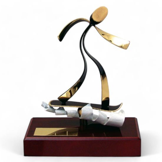 Barcelona Snowboarding Handmade Metal Trophy