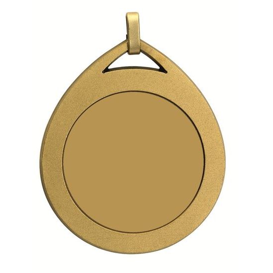 Teardrop Logo Insert Bronze Brass Medal 32mm