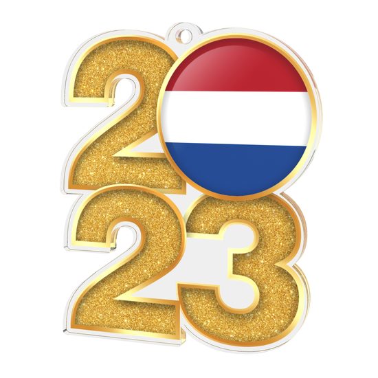 Netherlands Flag Acrylic 2023 Medal