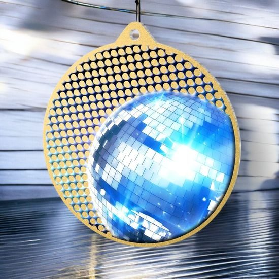 Aurum Dance Glitterball Stainless Steel Medal