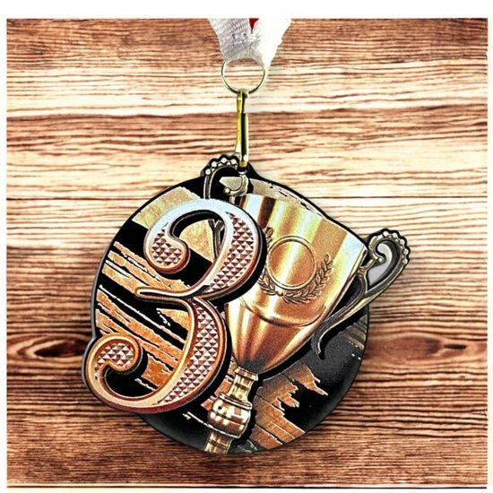 Rincon Bronze 3rd Place Black Acrylic Medal