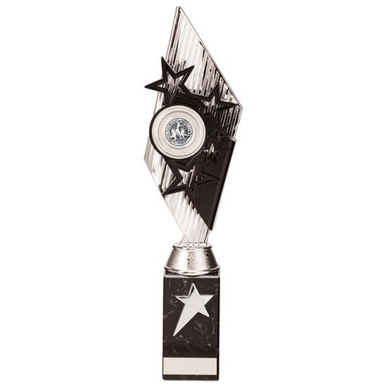 Pizzazz Silver and Black Stars Trophy