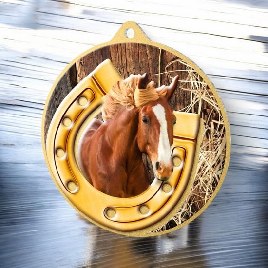 Aurum Equestrian Horse Shoe Stainless Steel Medal
