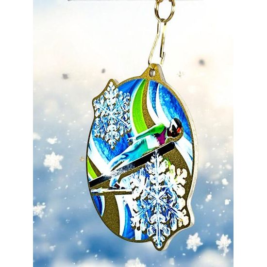 Aurum Stainless Steel Ski Jumping Medal