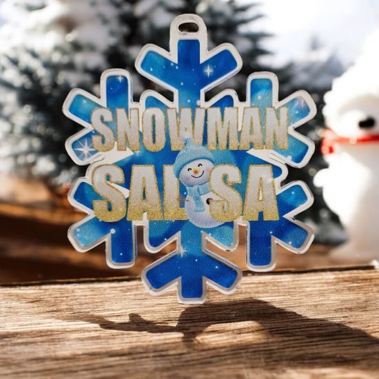 Snowman Salsa Snowflake Medal