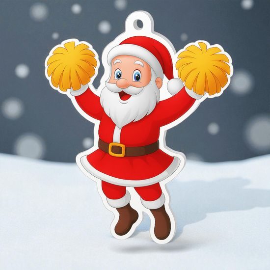 Jolly Father Christmas Cheerleader Medal