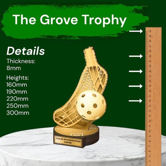 Grove Classic Floorball Real Wood Trophy