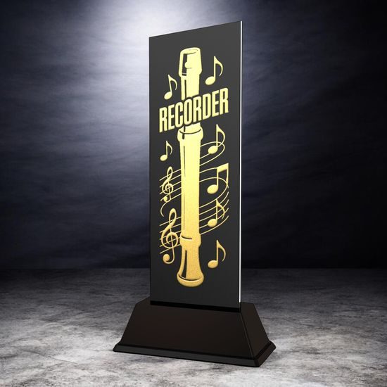 Shadowline Recorder Music Trophy – Stainless Steel Award