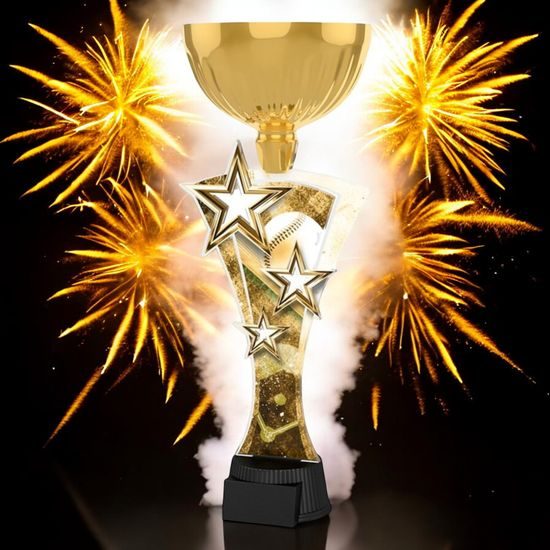 Triple Star Classic Baseball Gold Trophy Cup