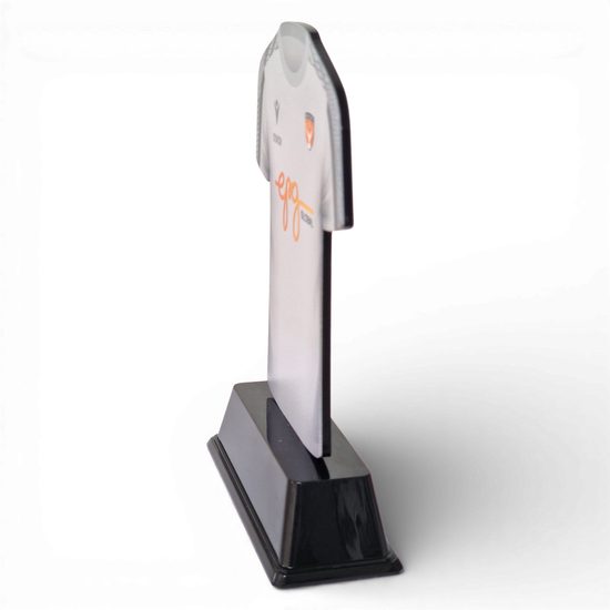 Custom Metal & Black Acrylic Fusion Football Shirt Award