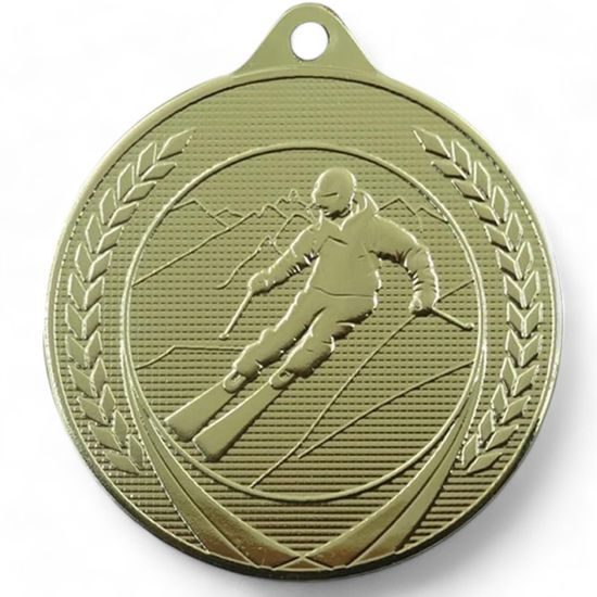 Champion Embossed Skiing Gold Medal