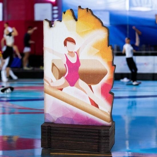 Shard Gymnastics Eco Friendly Wooden Trophy