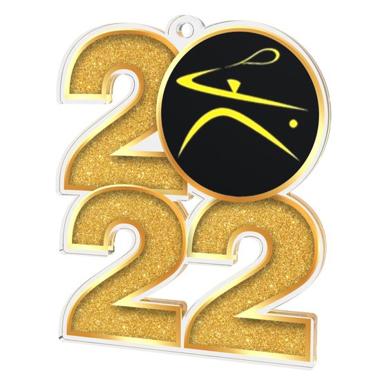 Squash 2022 Gold Acrylic Medal