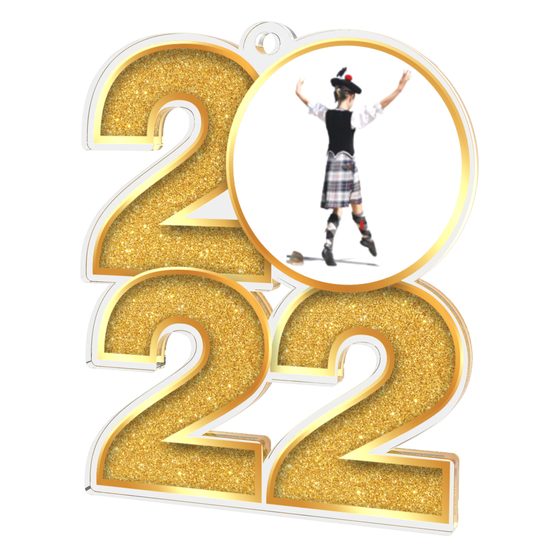 Scottish Dancing 2022 Gold Acrylic Medal