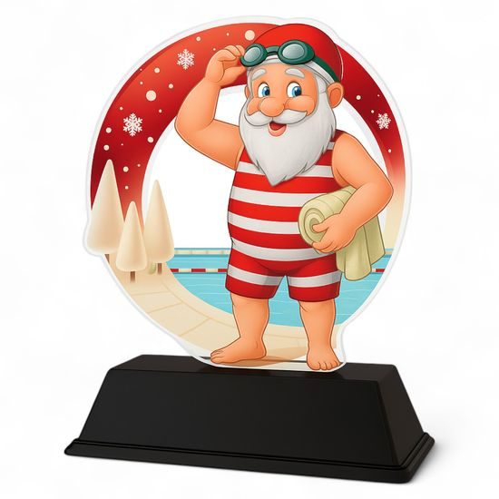 Santa Swimming Christmas Trophy