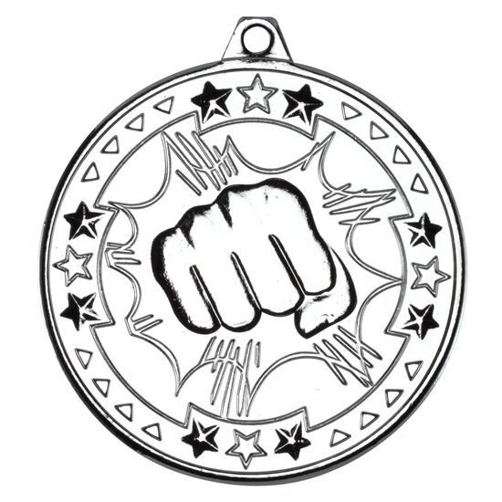 Martial Arts Fist Silver Medal
