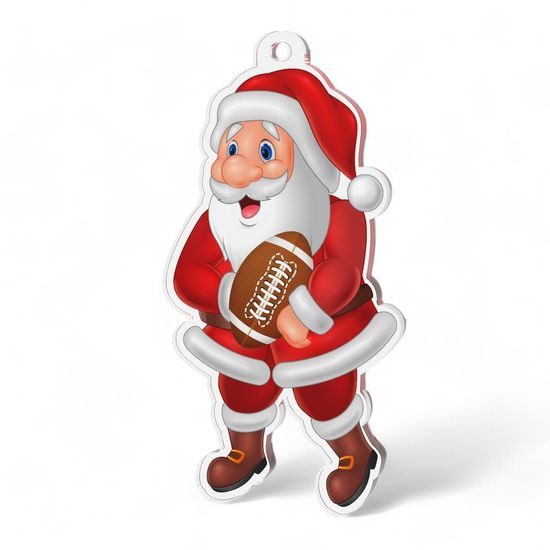 Jolly Father Christmas American Football Medal