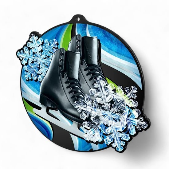 Rincon Ice Skating Boots Black Acrylic Medal