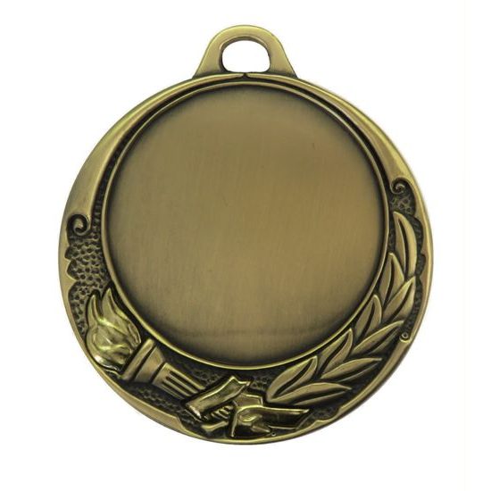 Victory Golden Torch Logo Insert Gold Medal