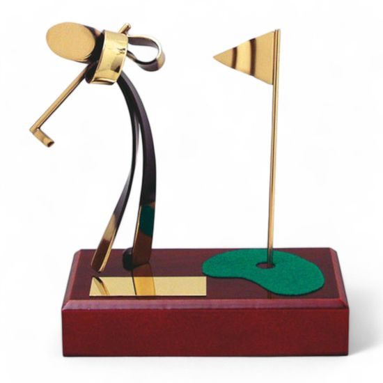 Barcelona Golf Longest Drive Handmade Metal Trophy