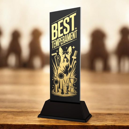Shadowline Best Temperament Dog Trophy – Stainless Steel Award
