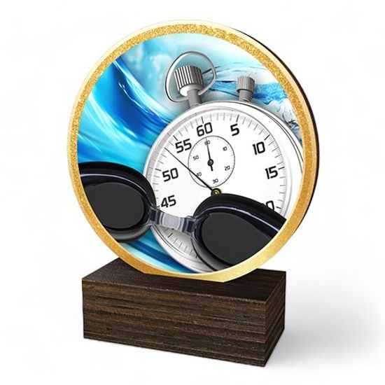 Holt Colour Swimming Real Wood Trophy