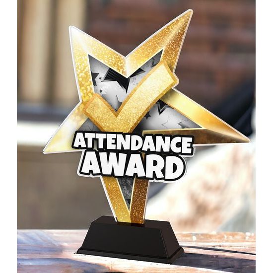 Attendance Award Star Trophy