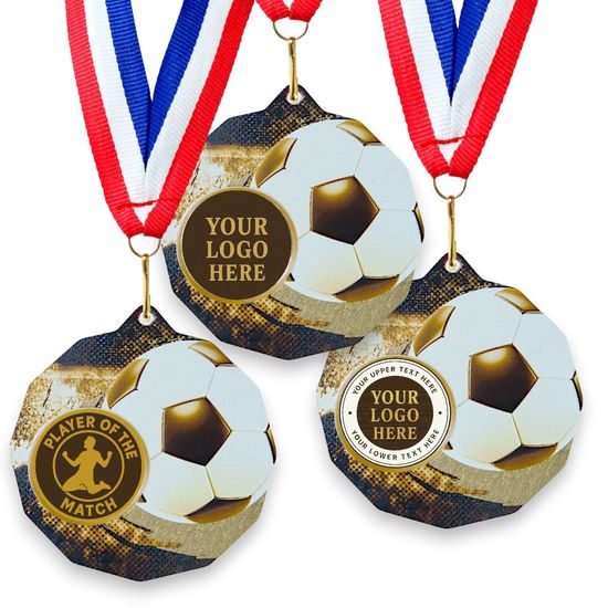Dodeca Football Stainless Steel Logo Insert Medal