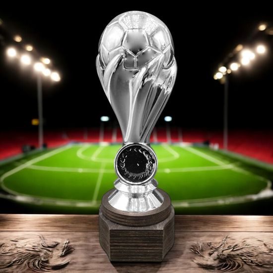 Maradona Silver Logo Insert Football Trophy