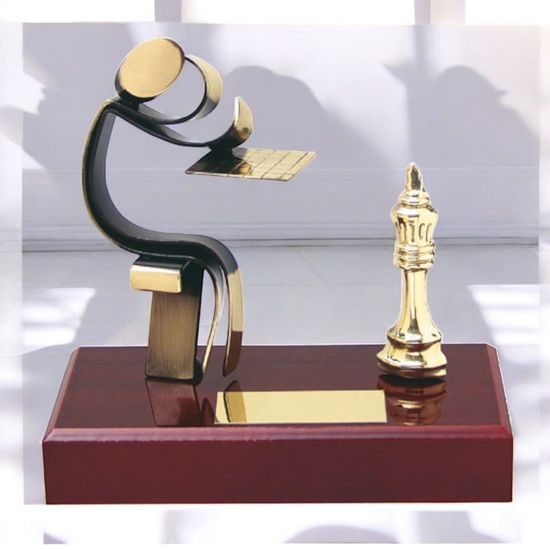 Barcelona Chess Handmade Metal Trophy