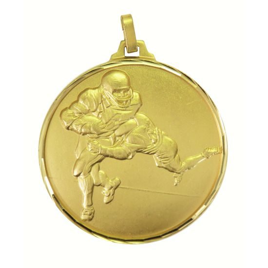 Diamond Edged American Football Gold Medal