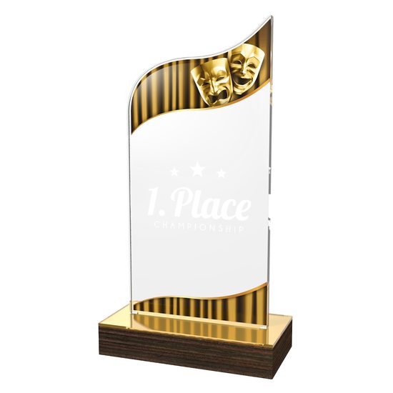 United Acrylic Wood Drama Trophy