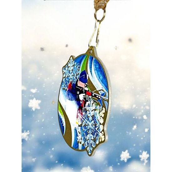 Aurum Stainless Steel Biathlon Medal
