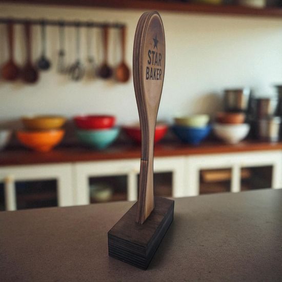Sierra Wooden Spoon Star Baker Real Wood Trophy